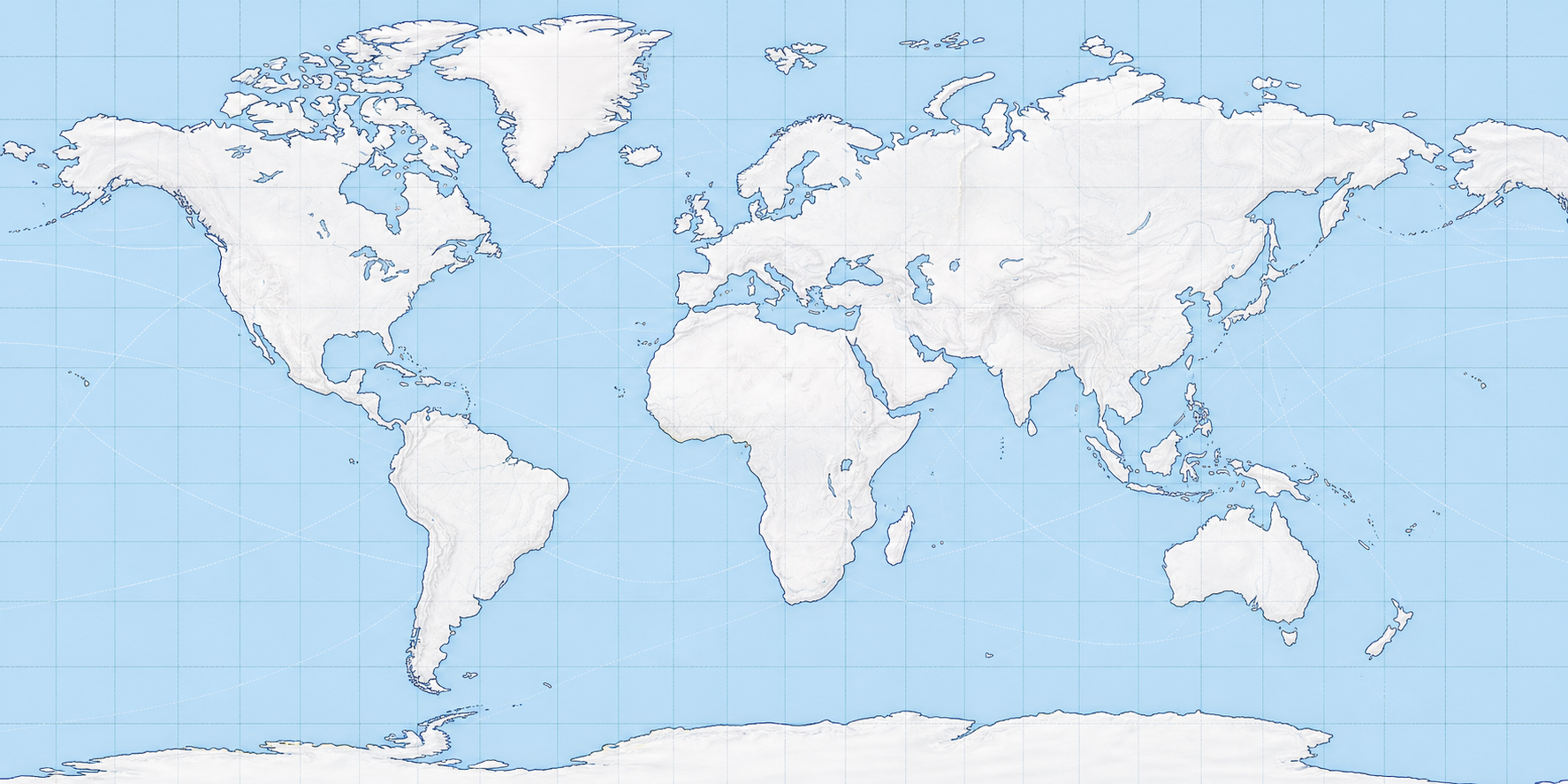 World map showing the global maritime service network